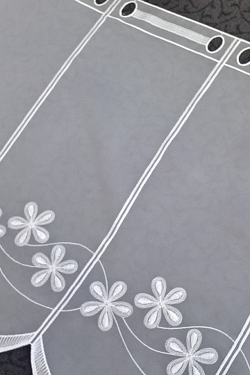 Bestickter Vorhang für Buntglasfenster 11667 Blumen