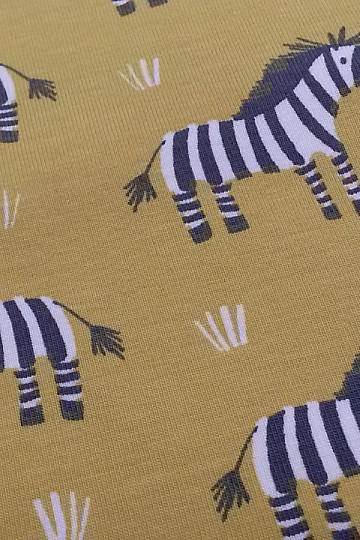 Baumwolljersey ZEBRA gelbgrün