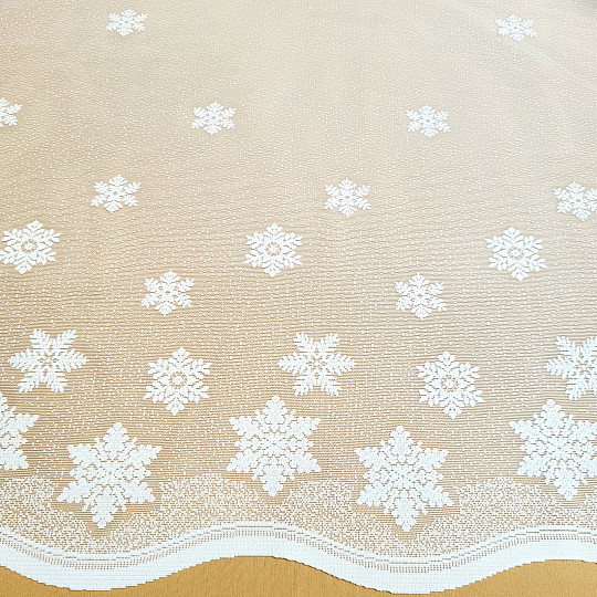 WEIHNACHTS-Jacquard-Vorhang für Buntglasfenster FLOKS II