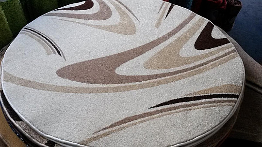Rundteppich COFFEE cremig