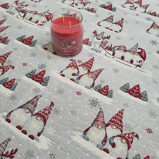 Gobelin-Tischdecke und Schal WEIHNACHTSELFEN 2
