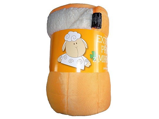 Mikrofaserdecke EXTRA SOFT SHEEP Stich orange hell