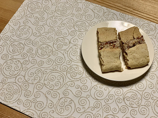 Weihnachtstischdecken und Schals Ornament gold