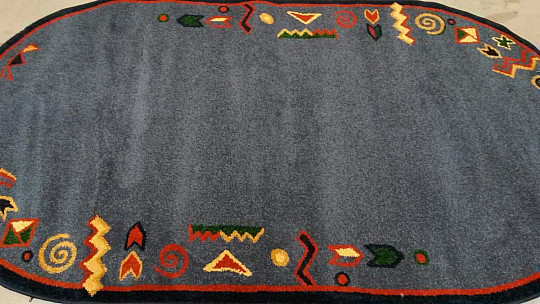 Teppich Oval MODERN 130x240 blau