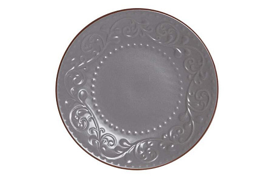 Dessertteller GREY RELIEF 21x2,5cm grau