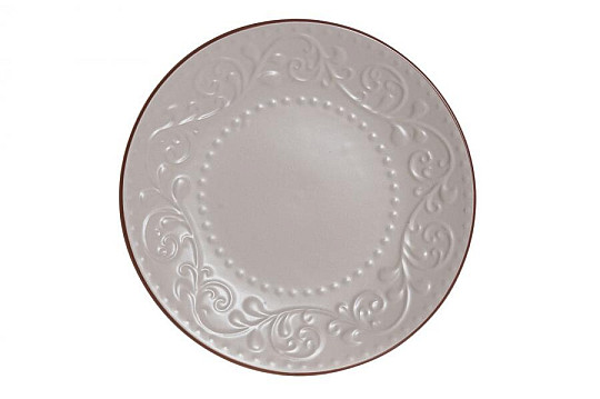 Dessertteller BEIGE RELIEF 21x2,5cm beige