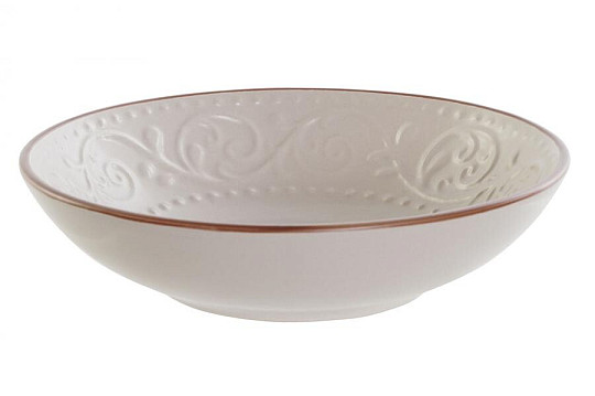 Teller tief BEIGE RELIEF 20,5x5cm beige