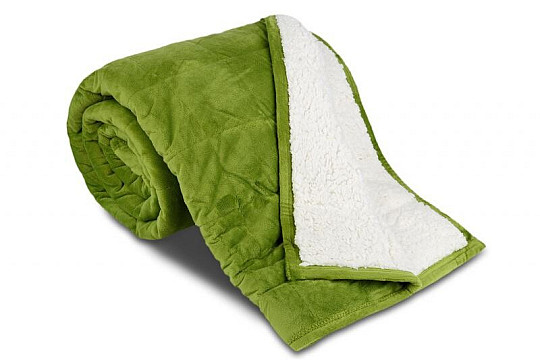 Mikrofaserdecke EXTRA SOFT SHEEP khaki gestrickt