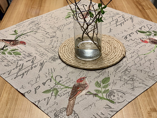 BIRDS Tischdecke und Schal
