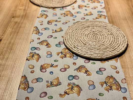 Gobelin-Tischdecke und Schals Ostern YELLOW BURNS