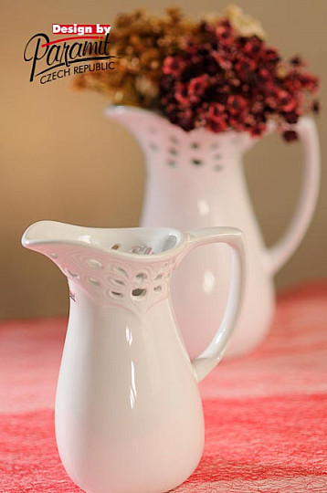 Vase LACE JUG weiß