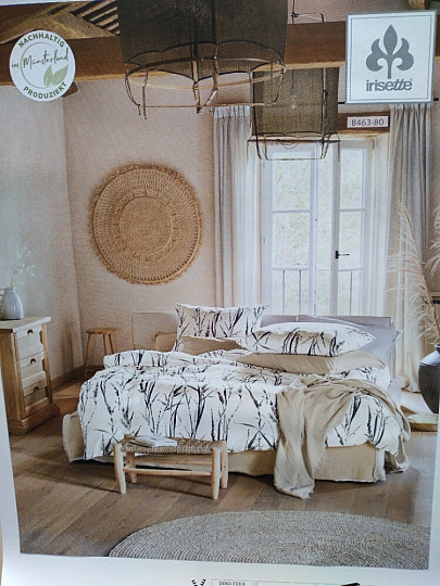 IRISETTE Luxus-Satinbettwäsche SKY 8463-80 NATUR ROSALIE