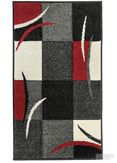 Stück Teppich PORTLAND schwarz und weiß