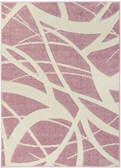 Stück Teppich PORTLAND rosa und weiß