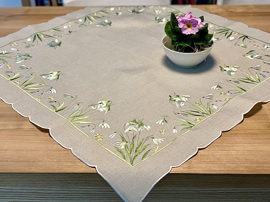 Tischdecke und Schal SCHNEEGESETZE