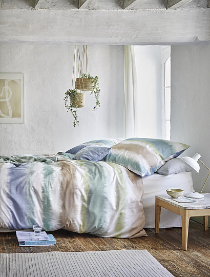 IRISETTE Luxus-Baumwollsatin BLANCA blau