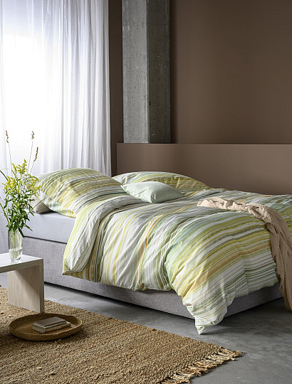 IRISETTE Luxus-Baumwollsatin MAGIC 30 Streifen grün