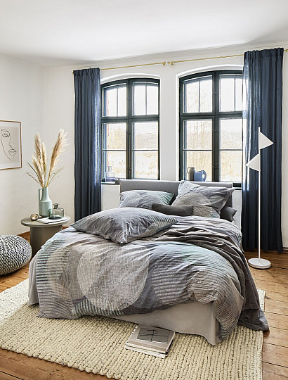 IRISETTE Luxus-Flanellbettwäsche ZOBEL 8553-11 GRAUES RAD