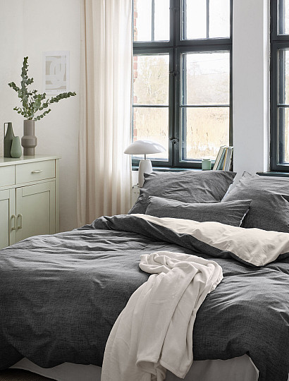 IRISETTE Luxus-Baumwollsatin WAVE 8557-11 Anthrazit