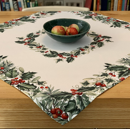 Tischdecke Weihnachten ROTE BEEREN