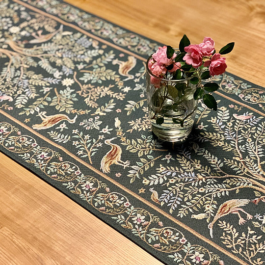 Gobelin-Tischdecke und Schal WILLIAM MORRIS grün