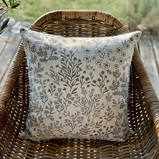 Gobelin-Kissenbezug GLADIS FLOR beige