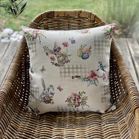 Oster-Gobelinbezug HASE BEIGE