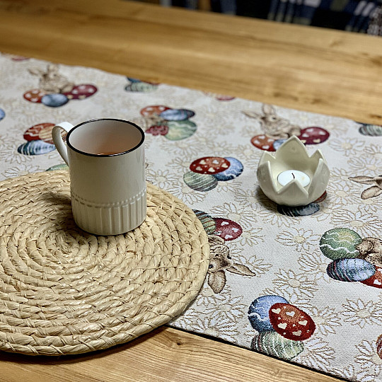Ostertischdecke und Schal MARGA