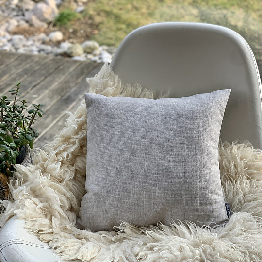 Dekorativer Kissenbezug GERSTER 7650 GRAU