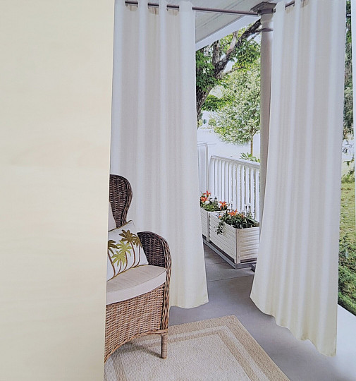 Dekorativer Outdoor-Vorhang GAIA BEIGE Ringe