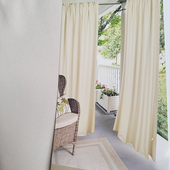 Dekorativer Outdoor-Vorhang GAIA WHITE COFFEE