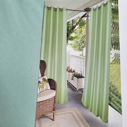 Dekorativer Outdoor-Vorhang GAIA GREEN Ringe