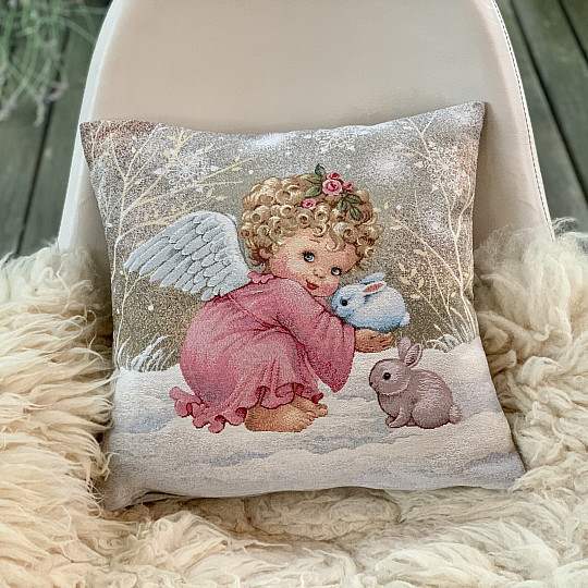 Weihnachts-Gobelinbezug ENGEL FÜR MÄDCHEN