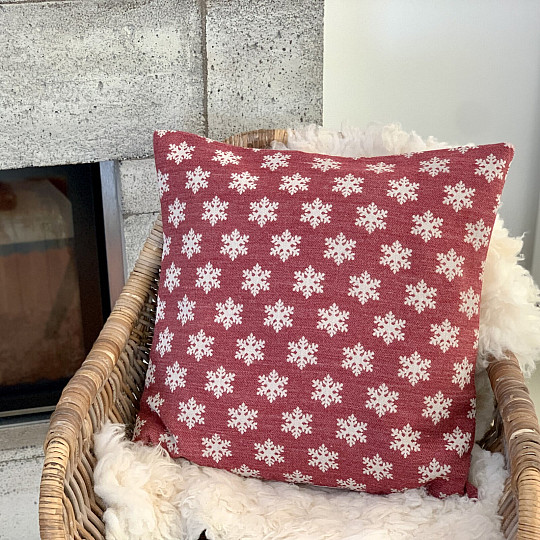 Luxuriöser Dekobezug FLAKES RED