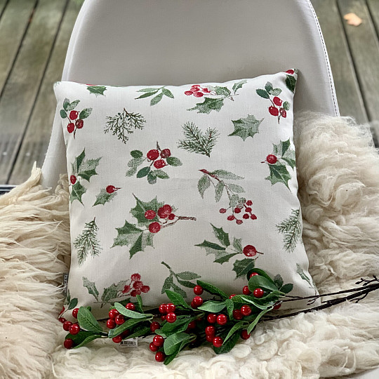 Weihnachtsdeko-Cover HOLLY GREEN