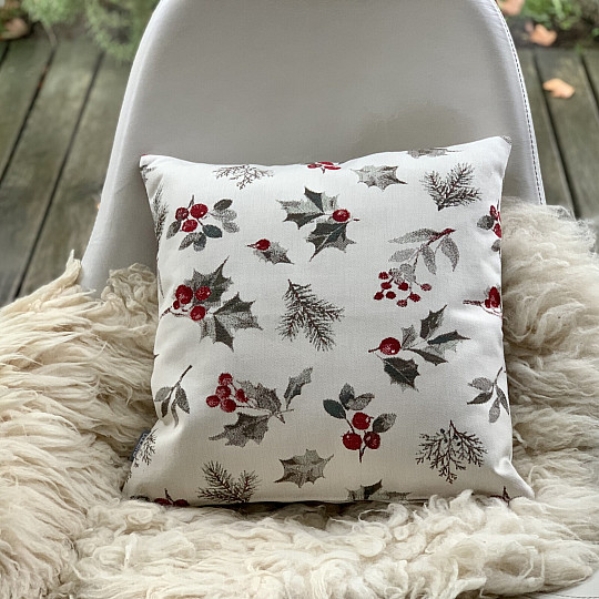 Weihnachtsdeko-Cover HOLLY GREY
