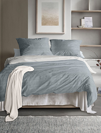 IRISETTE Luxus Baumwollsatin WAVE 8557-20 BLAU