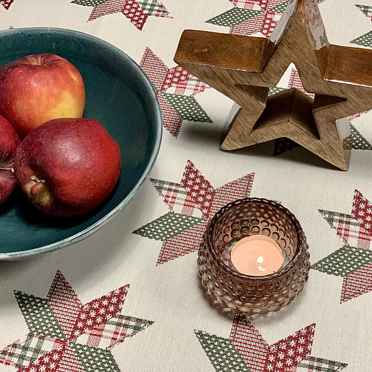 Weihnachtstischdecke und Schal STAR SHELLEY
