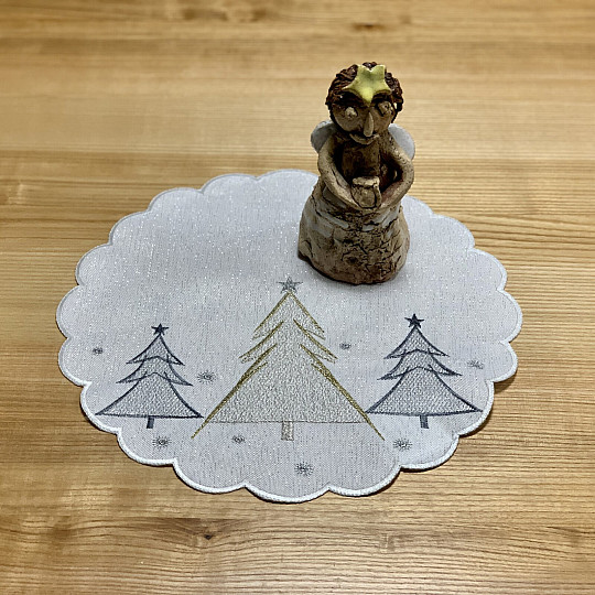 Platzset GRAU GOLDENE BÄUME