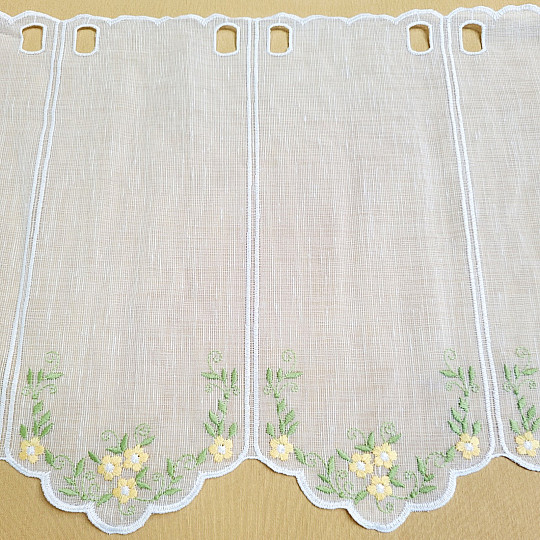 Buntglasvorhang GELBE BLUMEN