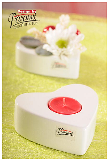 HERZ-KERZENHALTER WEISS