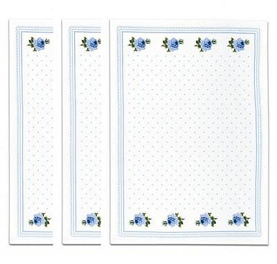 Omas Handtücher, blaue Rosen