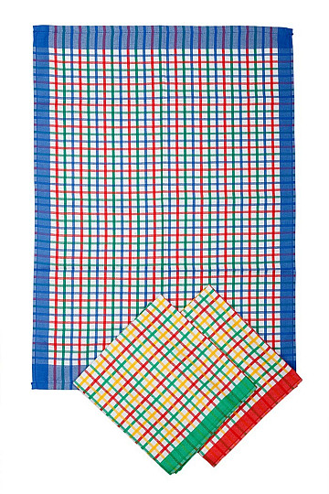 Baumwollhandtücher HELLGRAU KARIERT