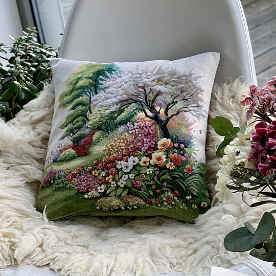 Wandteppich-Kissenbezug STILLLEBEN IM PARK