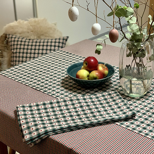 Tischdecke und Schal MAXI CORET grün