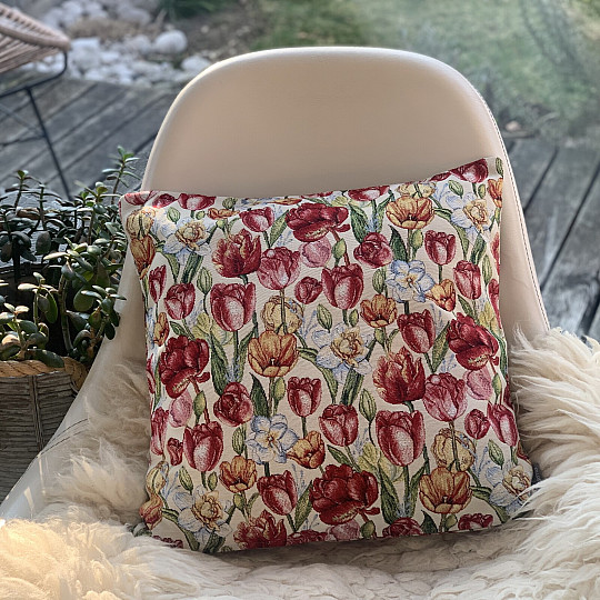 Kissenbezug mit Wandteppichmotiv TULPIS NAOMI