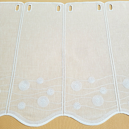 Vorhang für Buntglas GERSTER 11857 Räder weiß