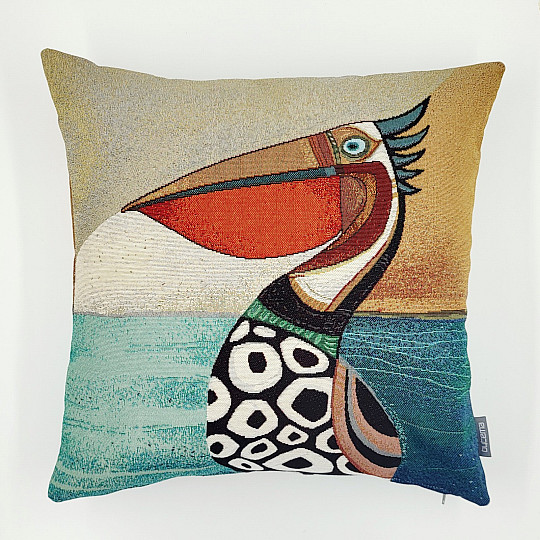 Kissenbezug aus Wandteppich TUKAN