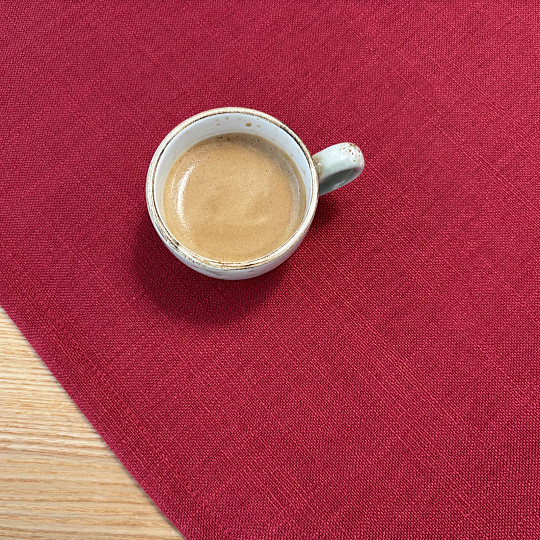 Tischdecke und Schal VALS RED