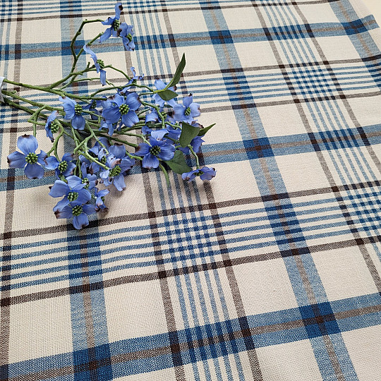 Tischdecke und Schal ANZOLBLAU